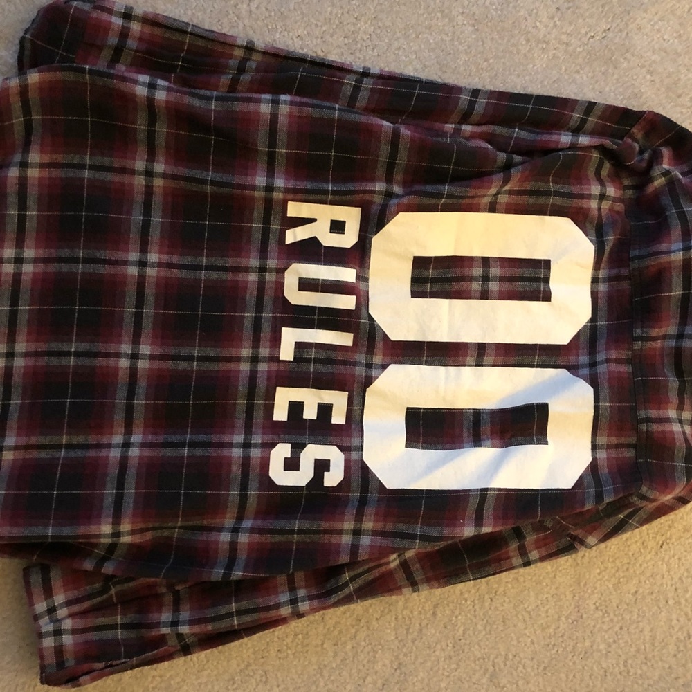 00 RULES oversized flannel